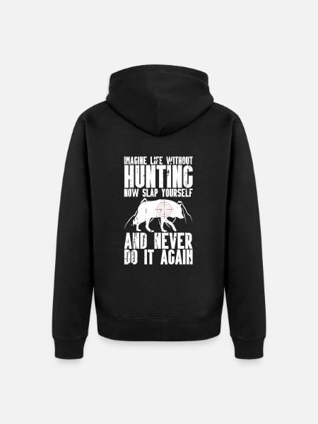 Kojotenjagd - Unisex Premium Bio Zip Hoodie - Schwarz