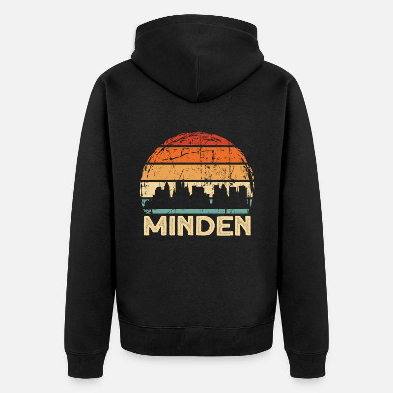Minden - Unisex Premium Bio Zip Hoodie - Schwarz