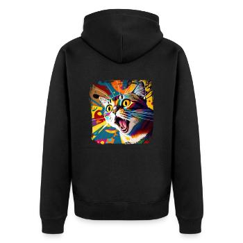 Amoureux des chats Cool Cat Design Cat Mama - Veste à capuche bio Premium Unisexe - noir - Dos - Nico (187cm)