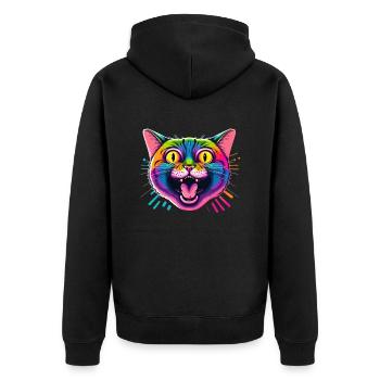 Amoureux des chats Cool Cat Design Cat Mama - Veste à capuche bio Premium Unisexe - noir - Dos - Nico (187cm)