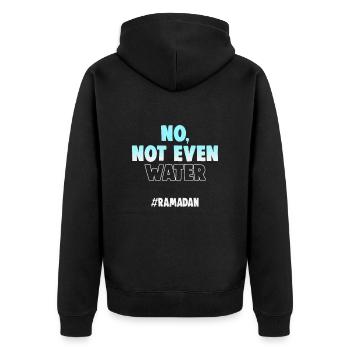 Quran Verse Islam Quotes Muslim Ramadan Texts - Unisex Premium Organic Zip Hoodie - black - Back - Nico (187cm)