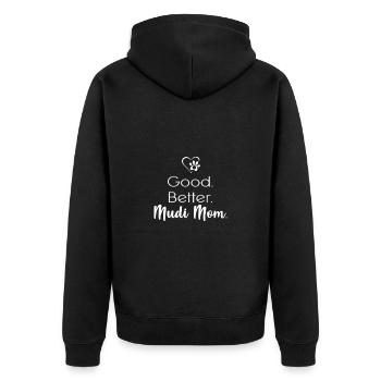 Mudi - Veste à capuche bio Premium Unisexe - noir - Dos - Nico (187cm)