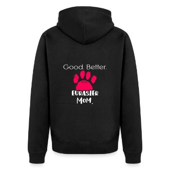 Eurasians - Unisex Premium Organic Zip Hoodie - black - Back - Nico (187cm)