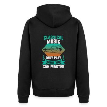 Classical Music Orchestra Musicians - Unisex Premium Organic Zip Hoodie - black - Back - Nico (187cm)