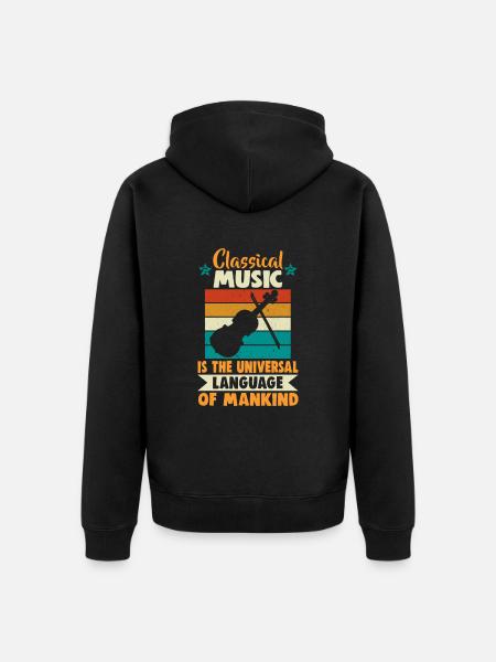 Classical Music Orchestra Musicians - Unisex Premium Organic Zip Hoodie - black