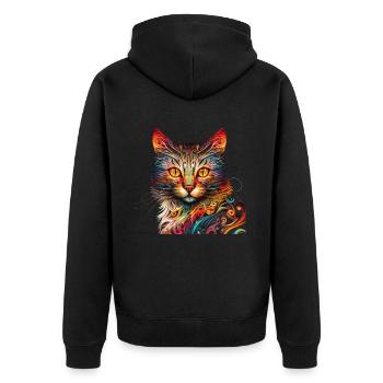 Amoureux des chats Cool Cat Design Cat Mama - Veste à capuche bio Premium Unisexe - noir - Dos - Nico (187cm)
