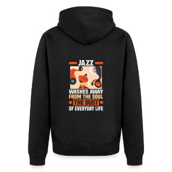 Musiciens d’orchestre de musique jazz - Veste à capuche bio Premium Unisexe - noir - Dos - Nico (187cm)
