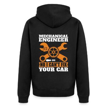 Ingénieur mécanique Non Je ne peux pas réparer Mécanicien automobile - Veste à capuche bio Premium Unisexe - noir - Dos - Nico (187cm)