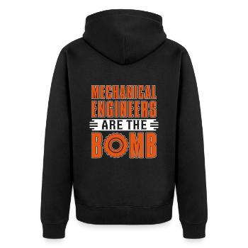 Mechanical Engineers Are The Bomb Auto Mechanic - Unisex Premium Organic Zip Hoodie - black - Back - Nico (187cm)