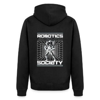 Robotics Ai Robot - Unisex Premium Organic Zip Hoodie - black - Back - Nico (187cm)