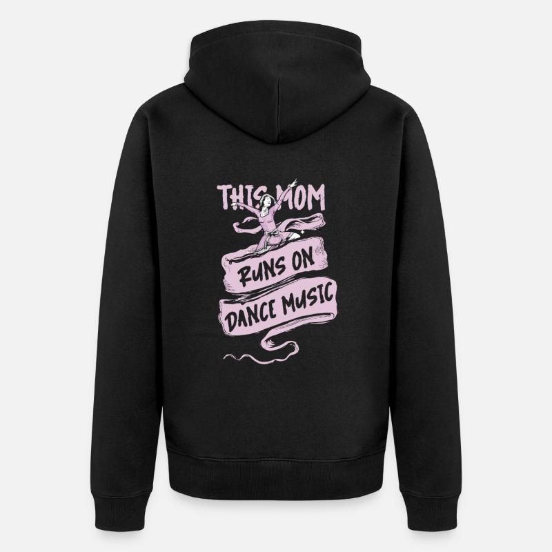 Maman Mère Mère Danse Mère - Veste à capuche bio Premium Unisexe - noir