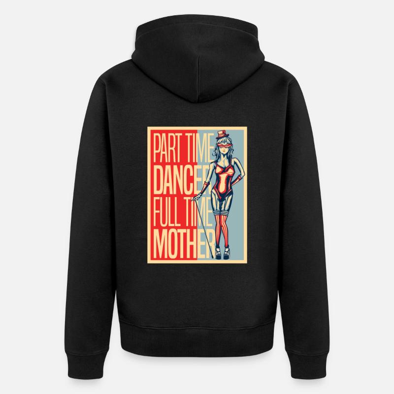 Maman Mère Mère Danse Mère - Veste à capuche bio Premium Unisexe - noir