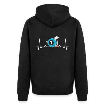 Bingo Player Bingo Game Bingo Game Heartbeat - Unisex Premium Organic Zip Hoodie - black - Back - Nico (187cm)