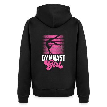 Gymnast Gymnast Girls Gymnastics Gymnastics - Unisex Premium Organic Zip Hoodie - black - Back - Nico (187cm)