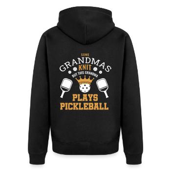 Pickleball masculin Sports Funny Pickleball Design - Veste à capuche bio Premium Unisexe - noir - Dos - Nico (187cm)