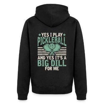 Pickleball Sports Hommes Drôle Pickleball Design - Veste à capuche bio Premium Unisexe - noir - Dos - Nico (187cm)