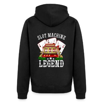 Casino Gambling Slot Machine à sous Jeu de cartes - Veste à capuche bio Premium Unisexe - noir - Dos - Nico (187cm)