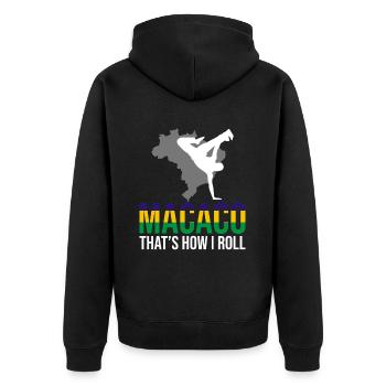 Ginga Capoeira pour les arts martiaux brésiliens - Veste à capuche bio Premium Unisexe - noir - Dos - Nico (187cm)