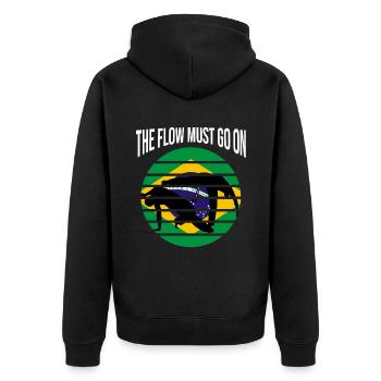 Ginga Capoeira pour les arts martiaux brésiliens - Veste à capuche bio Premium Unisexe - noir - Dos - Nico (187cm)
