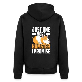 Nur Noch Ein Hamster Versprochen Haustier Besitzer - Unisex Premium Bio Zip Hoodie - Schwarz - Hinten - Nico (187cm)
