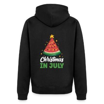 Weihnachten Im Juli Christmas In July Santa Humor - Unisex Premium Organic Zip Hoodie - black - Back - Nico (187cm)