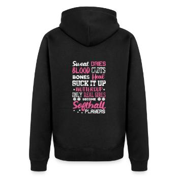 Softball - Veste à capuche bio Premium Unisexe - noir - Dos - Nico (187cm)