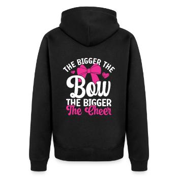 Cheerleader - Unisex Premium Bio Zip Hoodie - Schwarz - Hinten - Nico (187cm)