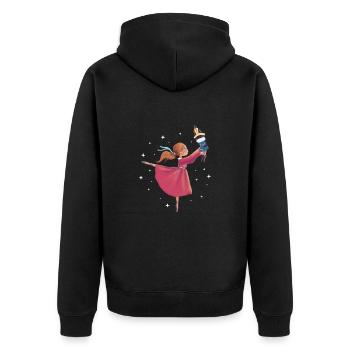 Ballet Ballerine Ballet Danseuse Danse Cadeau - Veste à capuche bio Premium Unisexe - noir - Dos - Nico (187cm)