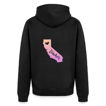 Californie - Veste à capuche bio Premium Unisexe - noir - Dos - Nico (187cm)