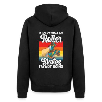 Roller skates - Unisex Premium Organic Zip Hoodie - black - Back - Nico (187cm)