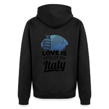 Italie - Veste à capuche bio Premium Unisexe - noir - Dos - Nico (187cm)