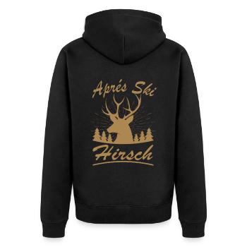 Aprés Ski Hirsch Sports d’hiver Ski - Veste à capuche bio Premium Unisexe - noir - Dos - Nico (187cm)