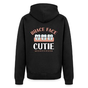 Orthodontist, Dentist, Orthodontics, - Unisex Premium Organic Zip Hoodie - black - Back - Nico (187cm)