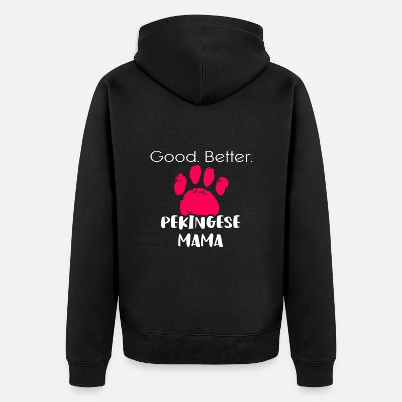 Pékinois - Veste à capuche bio Premium Unisexe - noir