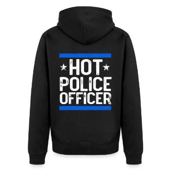 Costume de policier - Veste à capuche bio Premium Unisexe - noir - Dos - Nico (187cm)