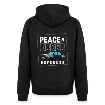 Costume de policier - Veste à capuche bio Premium Unisexe - noir - Dos - Nico (187cm)