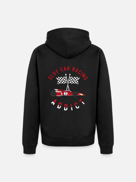 Slotcar-Rennen - Unisex Premium Bio Zip Hoodie - Schwarz