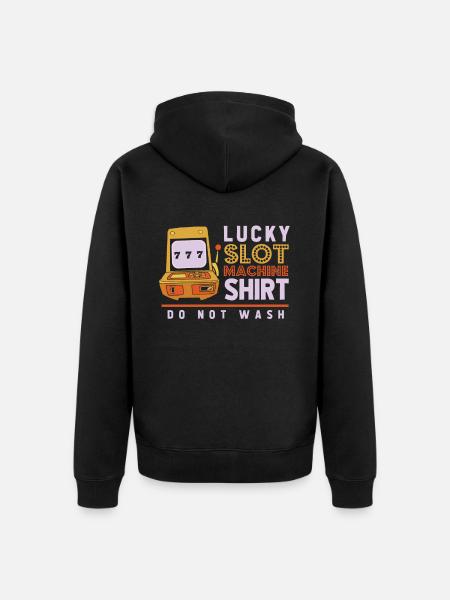Slot machine, Player, Gambling - Unisex Premium Organic Zip Hoodie - black