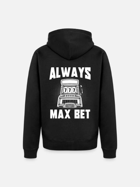 Slot machine, Player, Gambling - Unisex Premium Organic Zip Hoodie - black