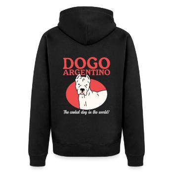 Dogo Argentino Dogs Dog Owner Cadeau - Veste à capuche bio Premium Unisexe - noir - Dos - Nico (187cm)