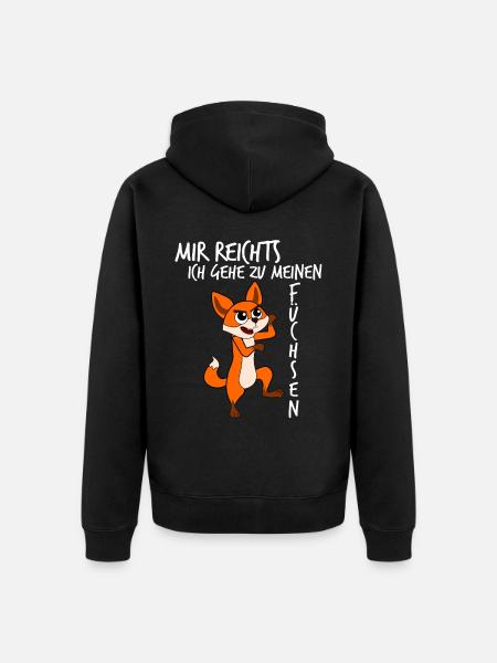 Fuchs Füchse - Unisex Premium Bio Zip Hoodie - Schwarz