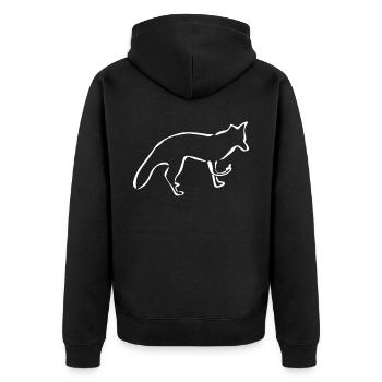 Renard Majeur Renard Renard roux - Veste à capuche bio Premium Unisexe - noir - Dos - Nico (187cm)