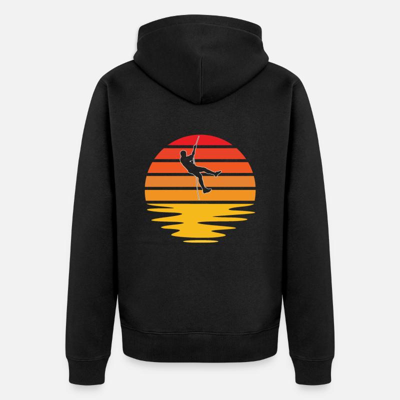 Escalade Rétro - Veste à capuche bio Premium Unisexe - noir