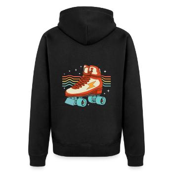 Inline Skate Cadeau Rollskates Roller 70s - Veste à capuche bio Premium Unisexe - noir - Dos - Nico (187cm)
