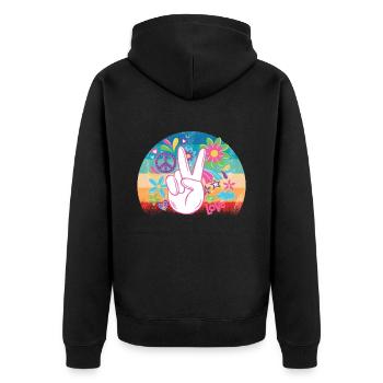 Hippie - Veste à capuche bio Premium Unisexe - noir - Dos - Nico (187cm)
