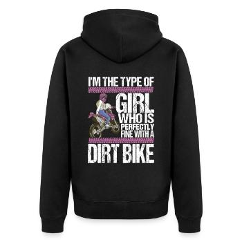 Moto de motocross - Veste à capuche bio Premium Unisexe - noir - Dos - Nico (187cm)