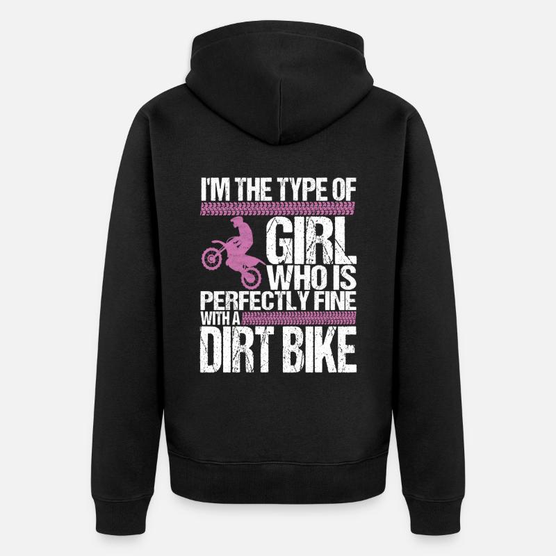 Moto de motocross - Veste à capuche bio Premium Unisexe - noir