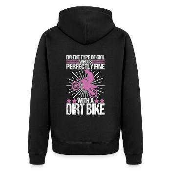 Moto de motocross - Veste à capuche bio Premium Unisexe - noir - Dos - Nico (187cm)
