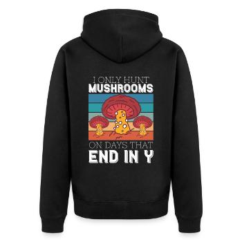 Cueilleurs de champignons et amis champignons - Veste à capuche bio Premium Unisexe - noir - Dos - Nico (187cm)