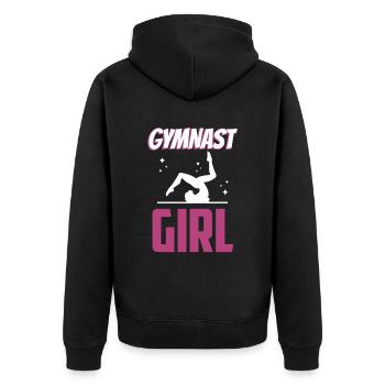 Gymnast Gymnast Girls Gymnastics Gymnastics - Unisex Premium Organic Zip Hoodie - black - Back - Nico (187cm)